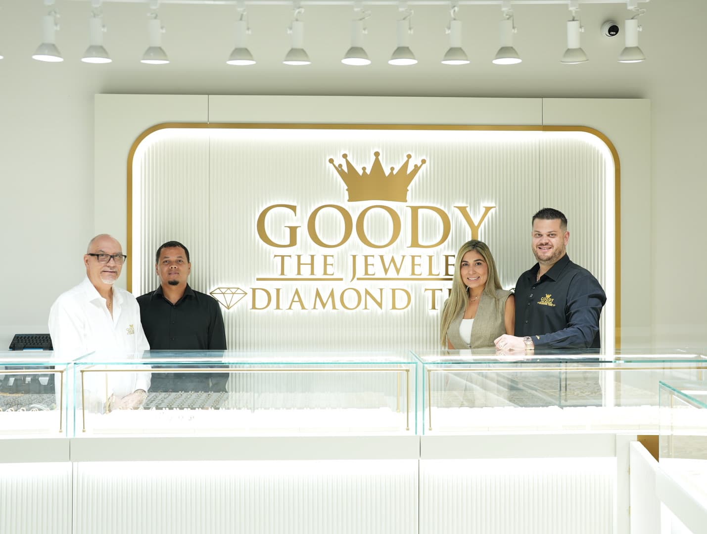 The Goody The Jeweler team at the showroom counter